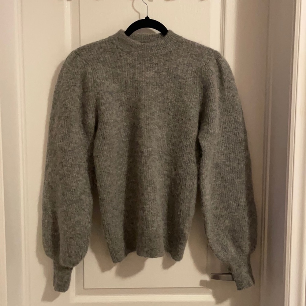 Ganni Alpaca And Merino Mockneck Sweater